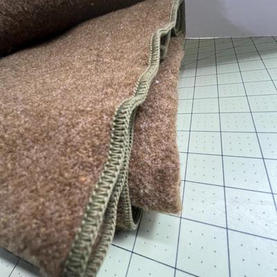 Brown Wool Blanket- 66x80