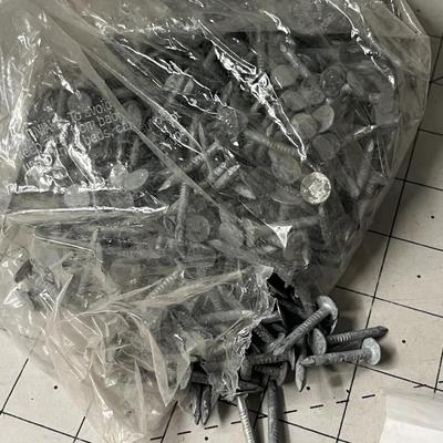 Bag of Various Nails and Grip Rite Box of 1 3/4" Galvanized Roofing Nails