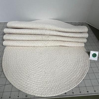 At Home Brand Cream Round Placemats