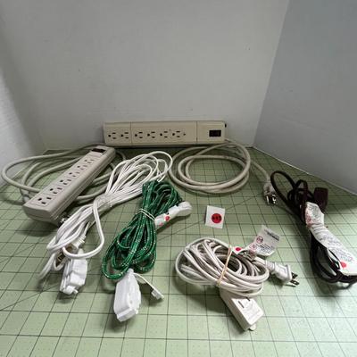 Miscellaneous Power Strips and Extension Cord Lot