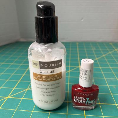 Miscellaneous Beauty Products - Trader Joes Lotion, Hair Clips, Nail Polish and Yellow Makeup Bag