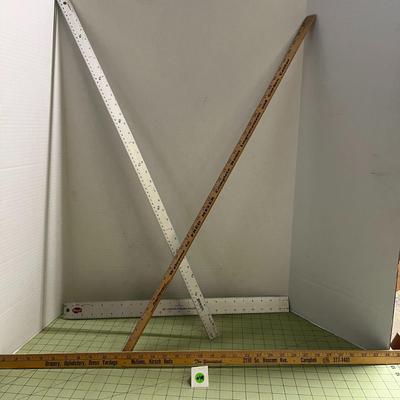 3 Piece Yard Sticks and 24" Center-Finding Ruler