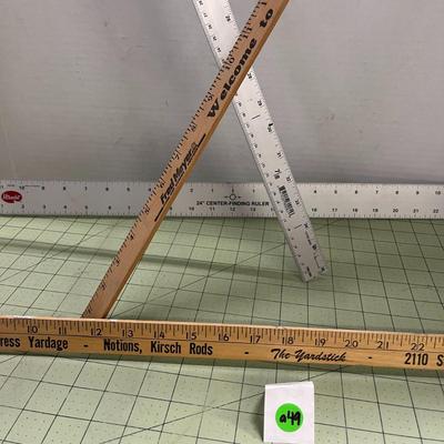 3 Piece Yard Sticks and 24" Center-Finding Ruler