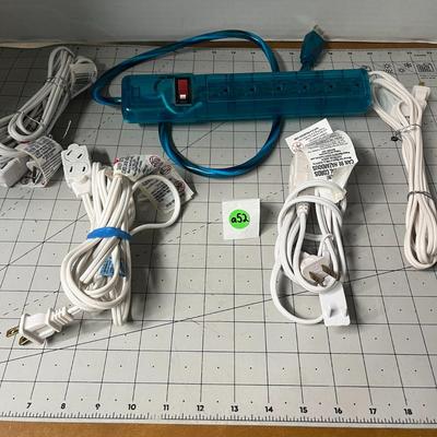 Power Strip and 4 Extension Cords