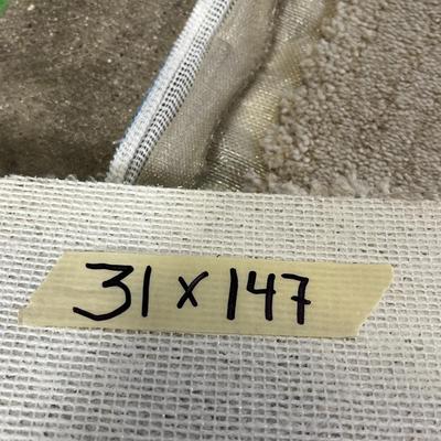 2 Fishished Rugs and 2 Unfinished Rugs - Cream