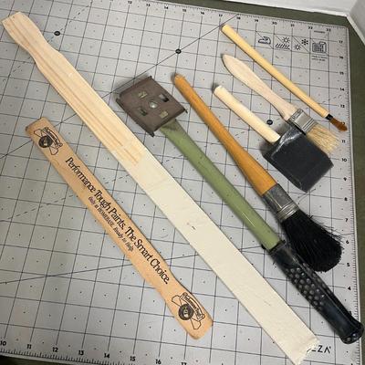 Painting Supplies- Rollers, Brushes, Mixing Sticks, Paint Bucket Etc.