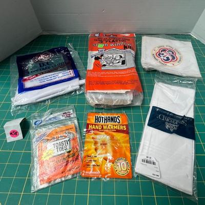 Miscellaneous Items: Hand and Feet Warmers, Window Storm Kit, Handkerchiefs and Electronic Lint-Free Cloths