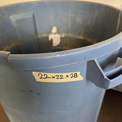 Set of 2 Trash Cans - Blue 