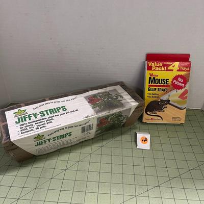 Jiffy-Strips 36 Pots for Planting and Glue Mouse Traps