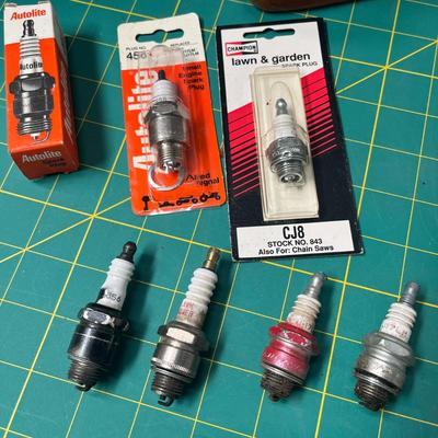Car/Mower Components - Motor Oil, Spark Plugs, Light Caps, Motor Clamps and Eyelets