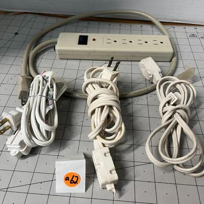 Power Strip and 3 Extension Cords