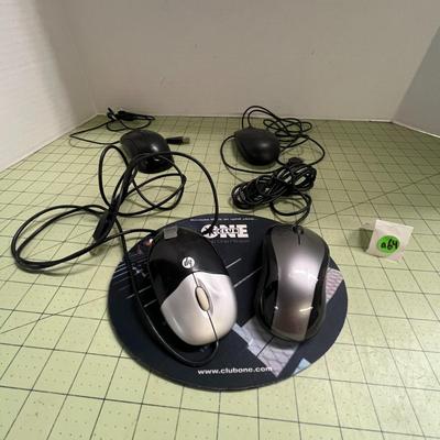 Various Computer Mouses and Mouse Pad