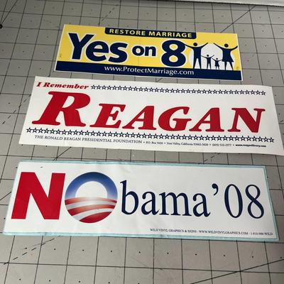 Various Political Stickers, Patch and Pin