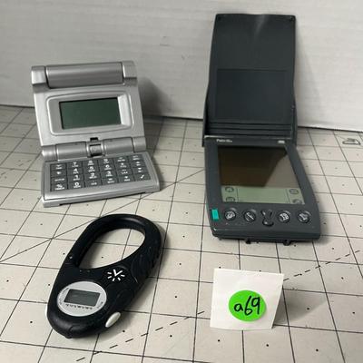 Calculator, Pedometer Walking Tracker and Palm Pilot Computing Platform