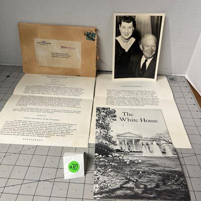 Mr. and Mrs. Dwight D. Eisenhower Photograph, White House Packet and Letter