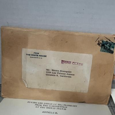 Mr. and Mrs. Dwight D. Eisenhower Photograph, White House Packet and Letter