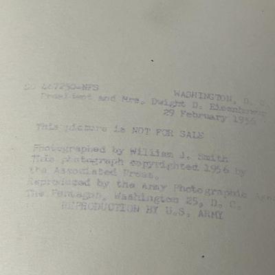 Mr. and Mrs. Dwight D. Eisenhower Photograph, White House Packet and Letter