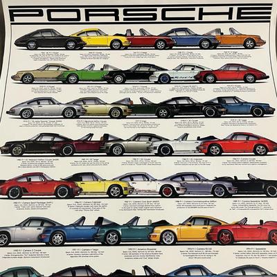 Porsche Car Poster - Signed by Steve Anderson - 24x36 -
