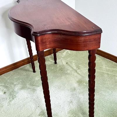 Vintage Console Entryway Half Table with Drawer