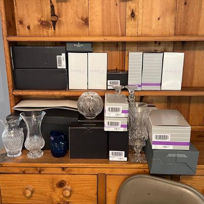 Vases, Candleholders, Hurricane Style Lights & More - All Waterford Crystal (LR-RG)