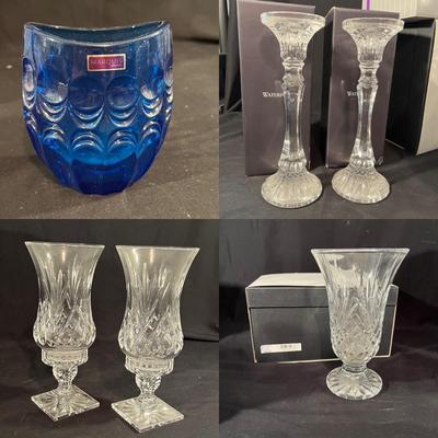Vases, Candleholders, Hurricane Style Lights & More - All Waterford Crystal (LR-RG)