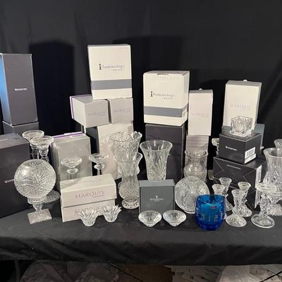 Vases, Candleholders, Hurricane Style Lights & More - All Waterford Crystal (LR-RG)