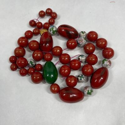 Beads of a broken necklace