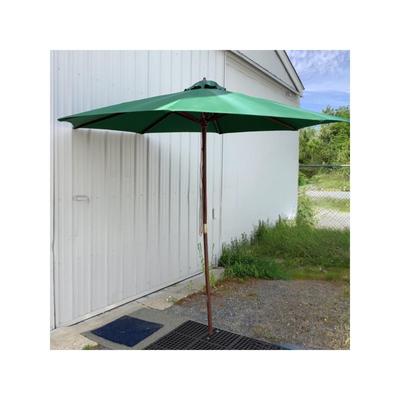 152 Large 8' Wooden Green Market Umbrella