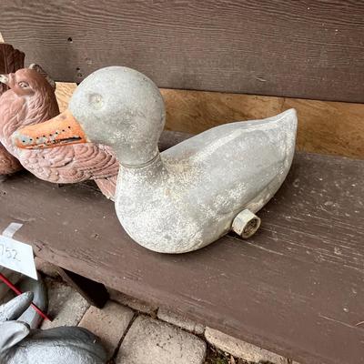 Cement yard art animals