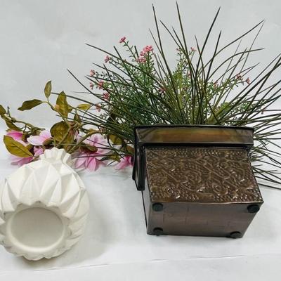 Pair of Artificial Flower Arrangements