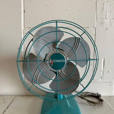 VINTAGE METAL DOMINION TABLE FAN