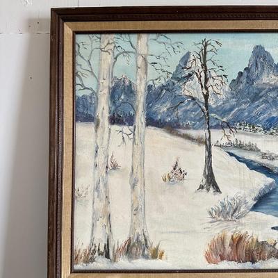 FRAMED OIL ON CANVAS