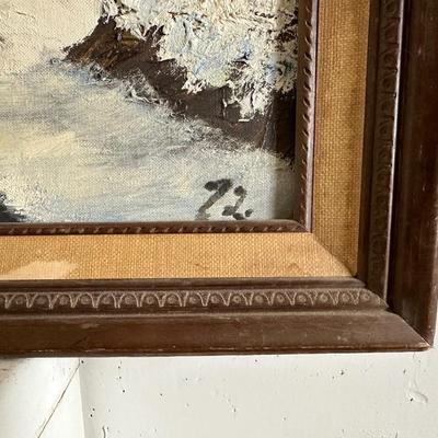 FRAMED OIL ON CANVAS