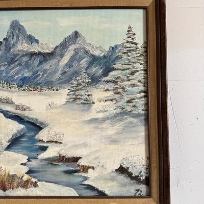 FRAMED OIL ON CANVAS