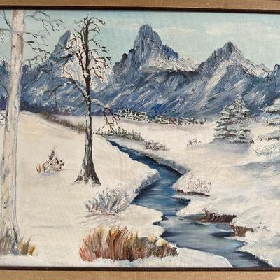 FRAMED OIL ON CANVAS