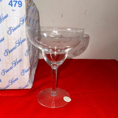 NEW PRINCESS HOUSE 4 MARGARITA GLASSES AND 6 SIPPING SPOONS
