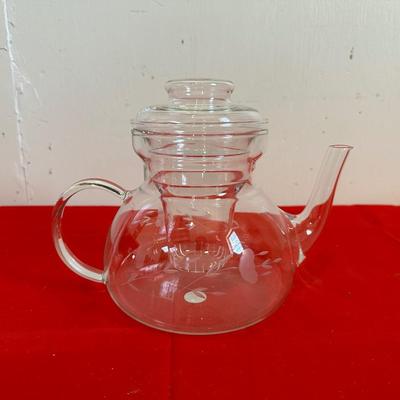 PRINCESS HOUSE CRYSTAL ETCHED Etched TEAPOT W/INFUSER INSERT