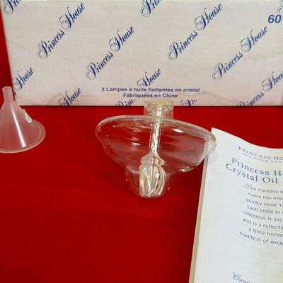 PRINCESS HOUSE CRYSTAL PLANT STARTING VASES AND OIL LAMPS