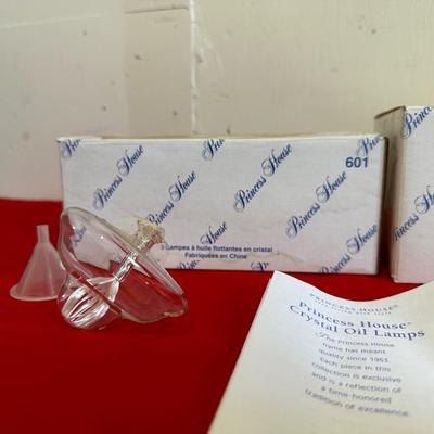 PRINCESS HOUSE CRYSTAL PLANT STARTING VASES AND OIL LAMPS