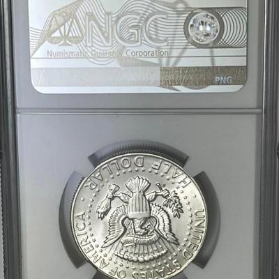1964 D NGC MS67 SILVER KENNEDY HALF DOLLAR FIRST YEAR ISSUE JFK COIN SIGNATURE