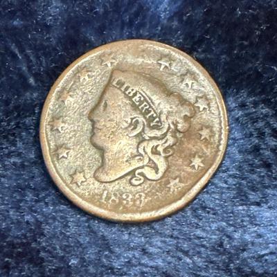 1833 Coronet Head Large Cent