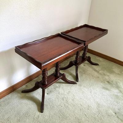 Two Small Scalloped Tables