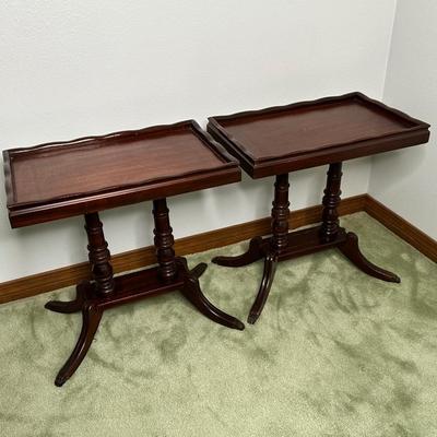 Two Small Scalloped Tables