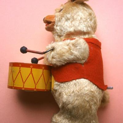 1950's Japanese Wind-Up Drummer Bear