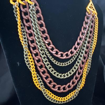 Six Link chain women’s statement necklace