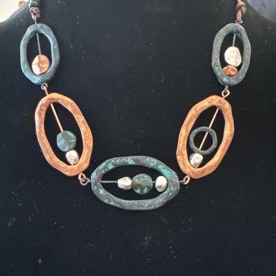 Super cute copper toned BoHo style necklace