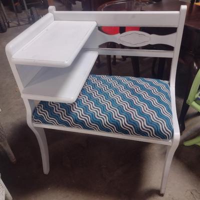 Vintage Phone Table Bench