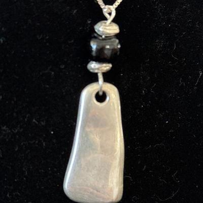 925 Silver chain and silver plated pendant