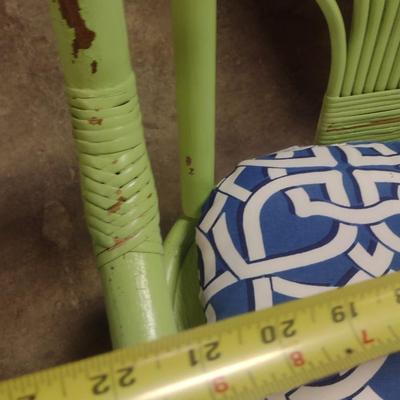 Pair of Rattan Patio Chairs with Seat Cushions