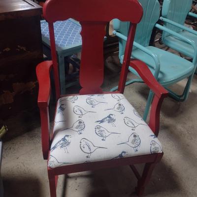 Solid Wood Accent Chair with Cushioned Seat